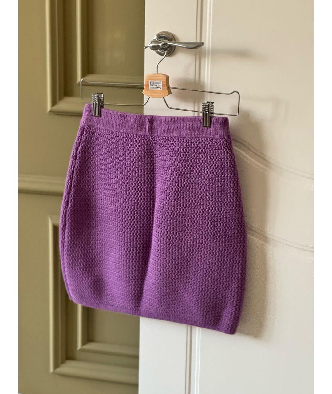 12 STOREEZ Фиолетовая хлопковая юбка мини, фото 2
