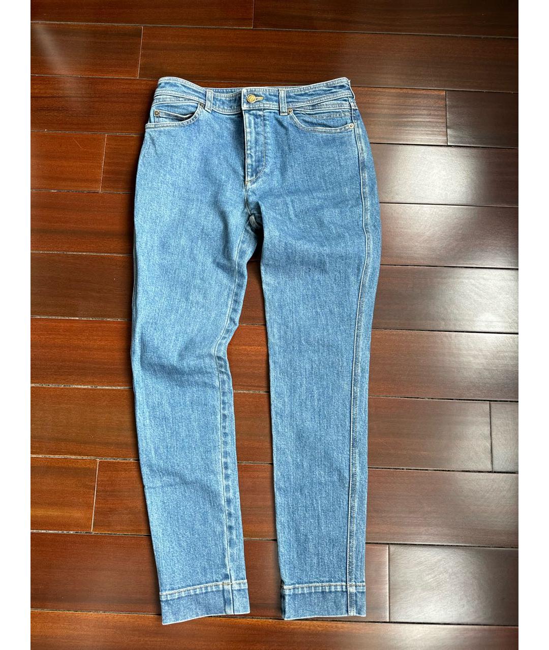 LOUIS VUITTON PRE-OWNED Синие хлопковые прямые джинсы, фото 5