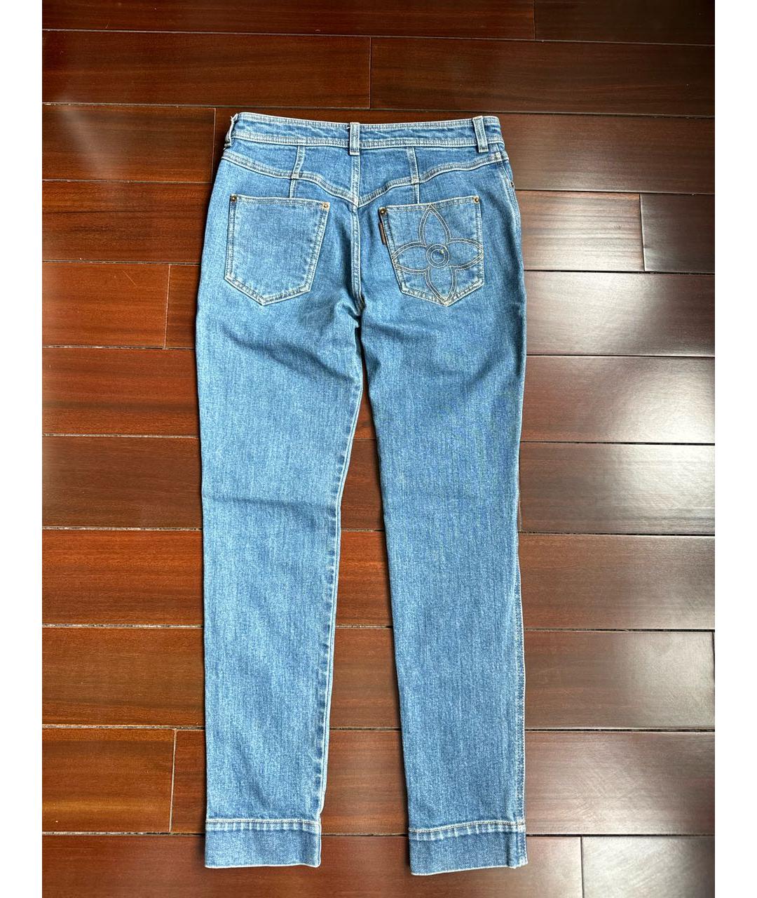 LOUIS VUITTON PRE-OWNED Синие хлопковые прямые джинсы, фото 2
