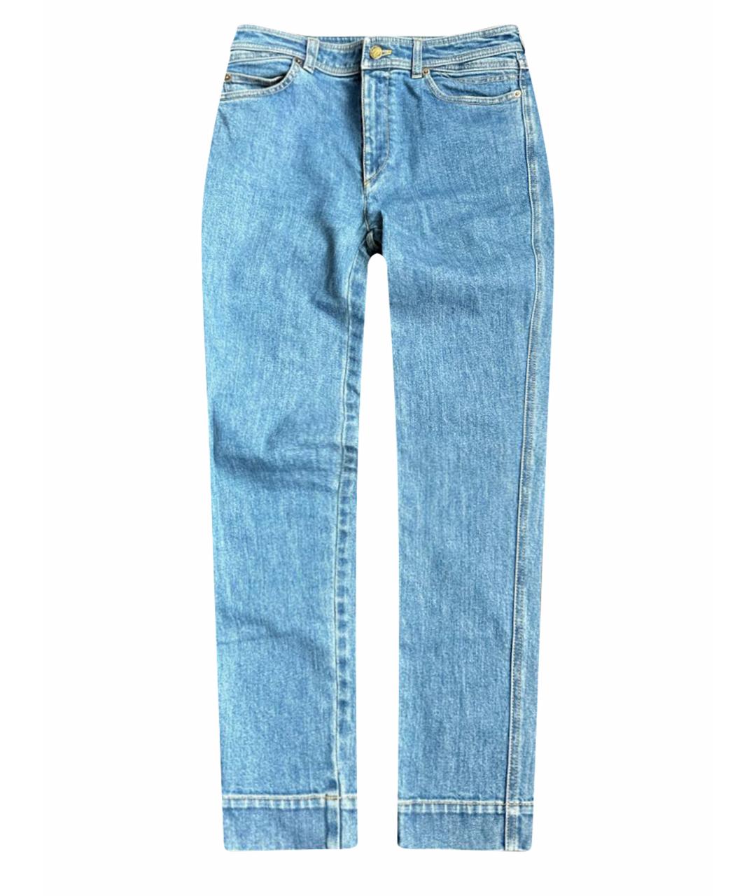 LOUIS VUITTON PRE-OWNED Синие хлопковые прямые джинсы, фото 1
