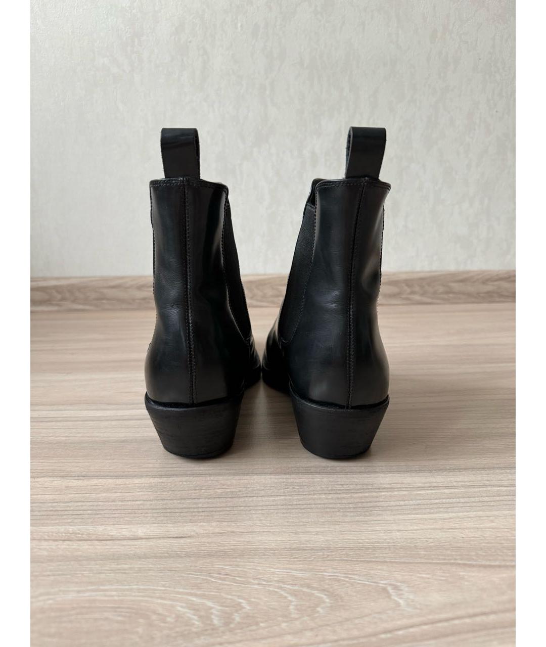 CALVIN KLEIN 205W39NYC Черные кожаные низкие ботинки, фото 3