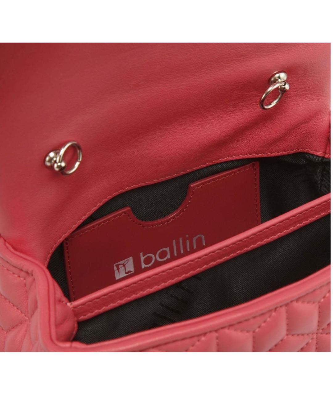 ALCHIMIA DI BALLIN Красная кожаная сумка через плечо, фото 4