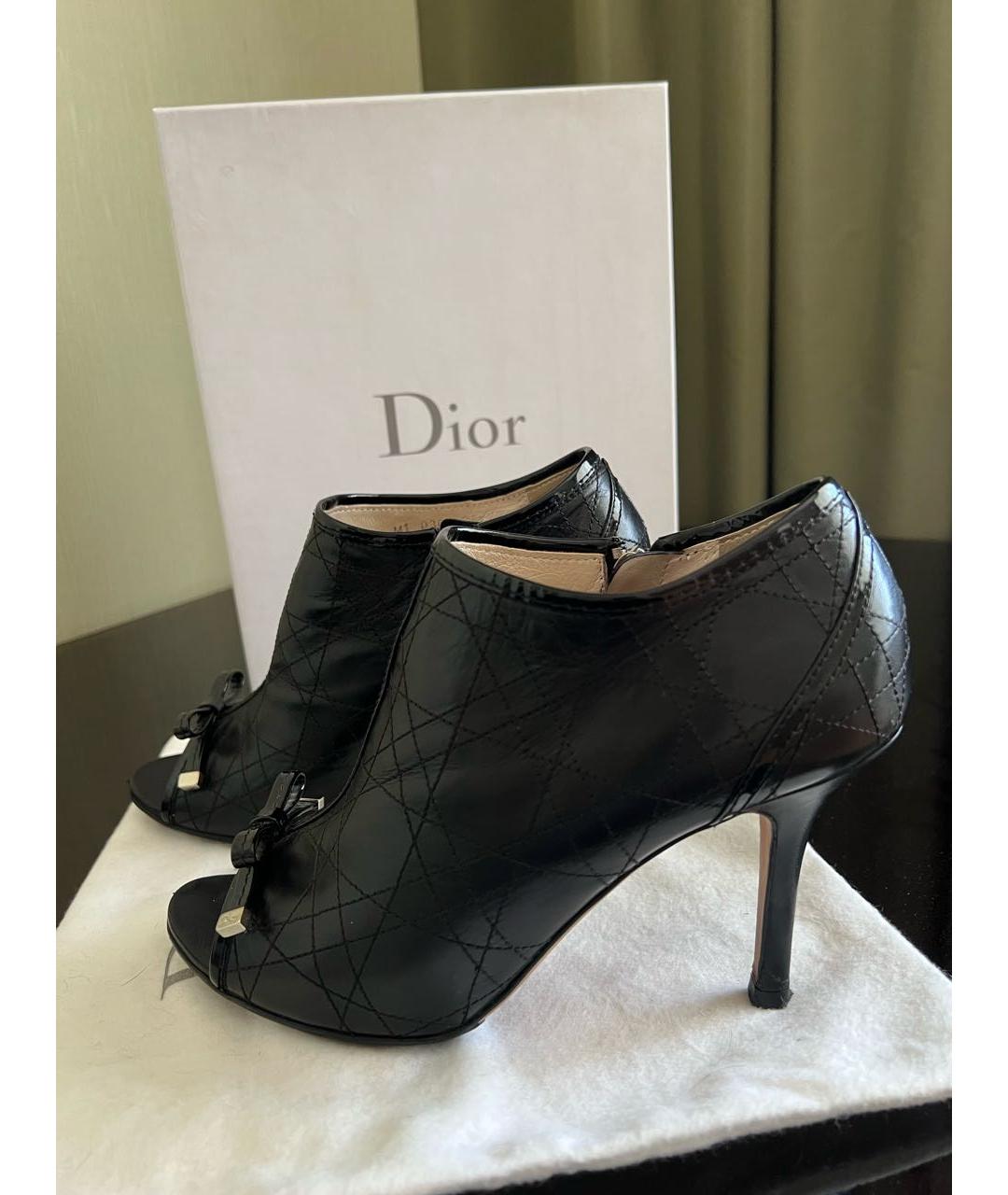 CHRISTIAN DIOR PRE-OWNED Черные кожаные ботильоны, фото 5