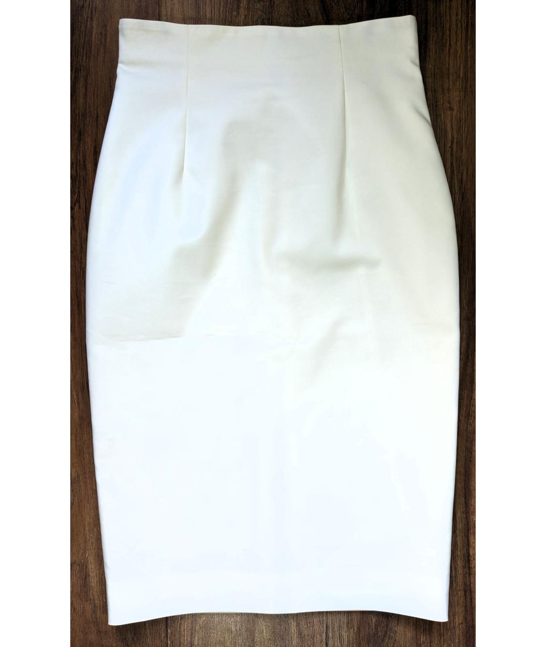 CHRISTIAN DIOR Белая хлопковая юбка миди, фото 7
