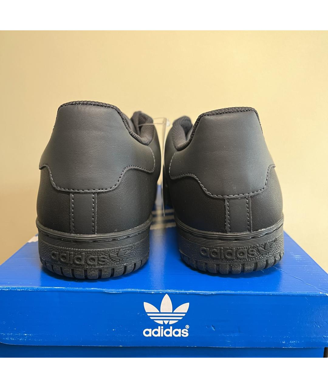 ADIDAS YEEZY Черные кожаные низкие кроссовки / кеды, фото 7