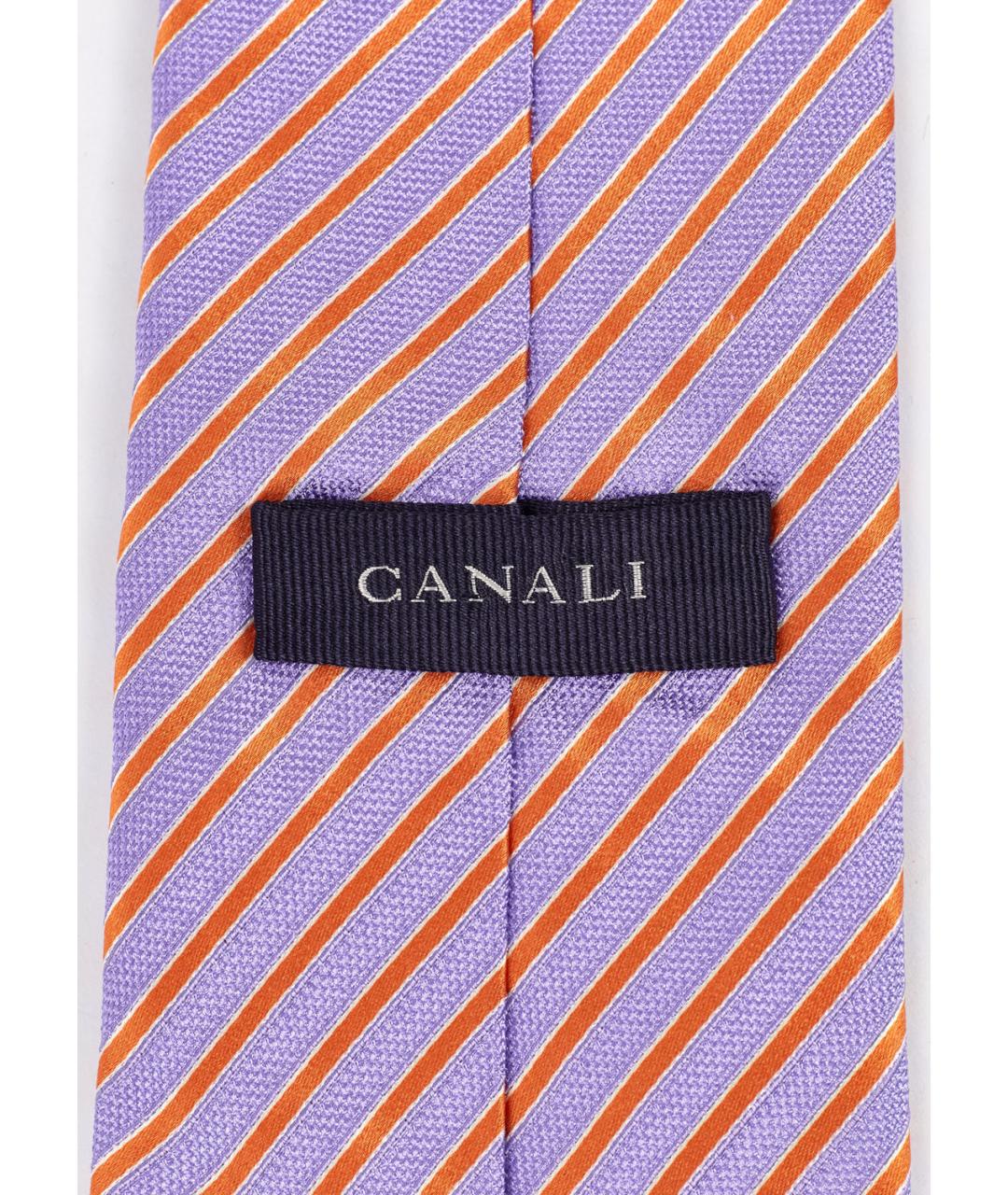 CANALI Фиолетовый шелковый галстук, фото 3