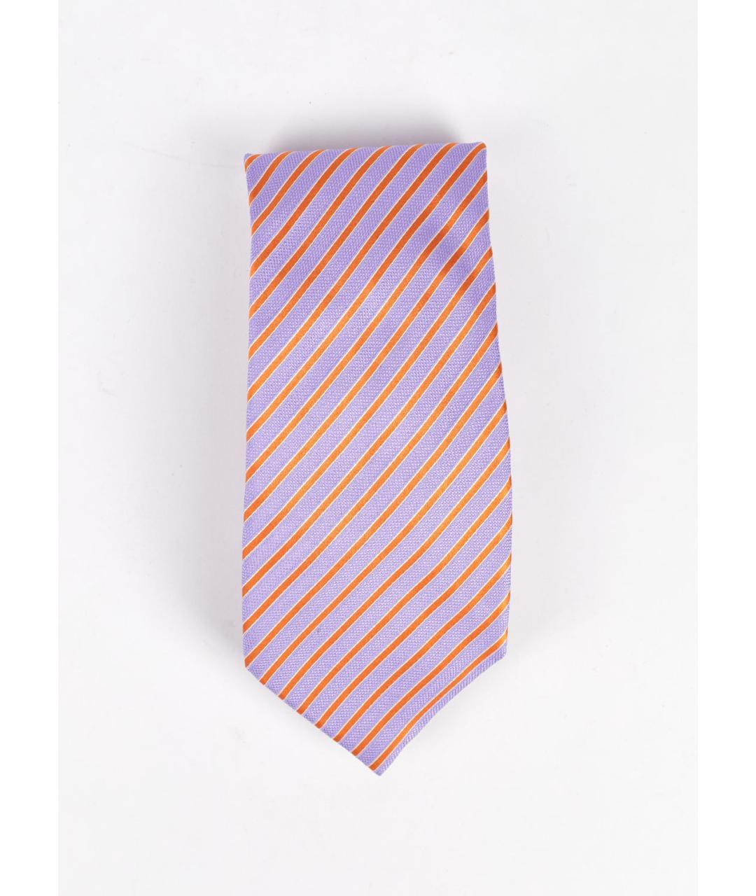 CANALI Фиолетовый шелковый галстук, фото 5