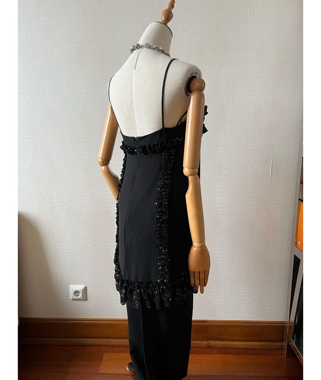 CELINE Черное шелковое коктейльное платье, фото 6