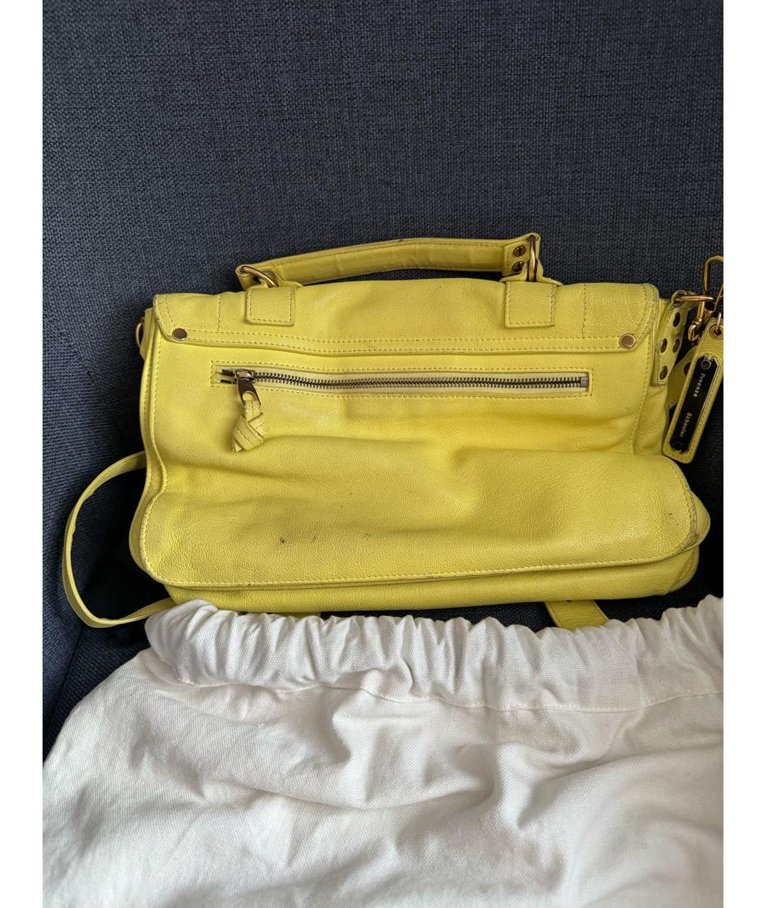 PROENZA SCHOULER Желтая кожаная сумка через плечо, фото 2