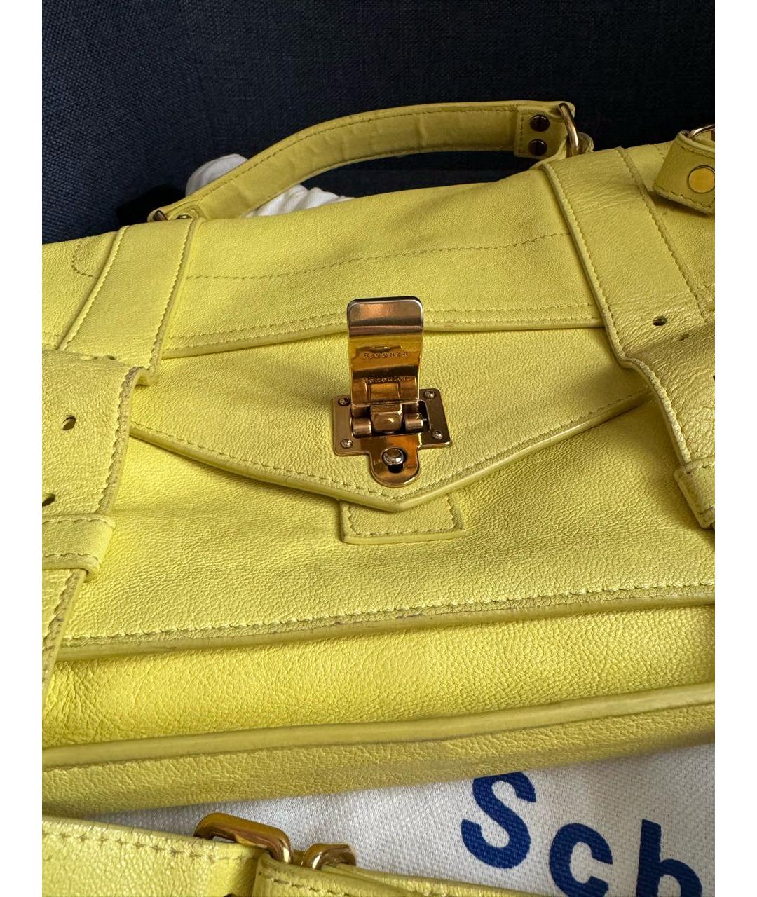 PROENZA SCHOULER Желтая кожаная сумка через плечо, фото 8