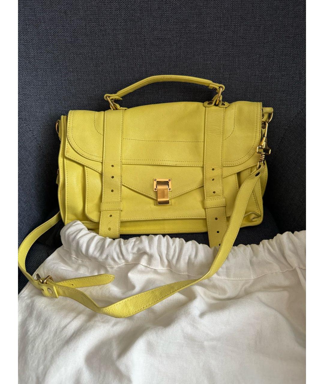 PROENZA SCHOULER Желтая кожаная сумка через плечо, фото 9