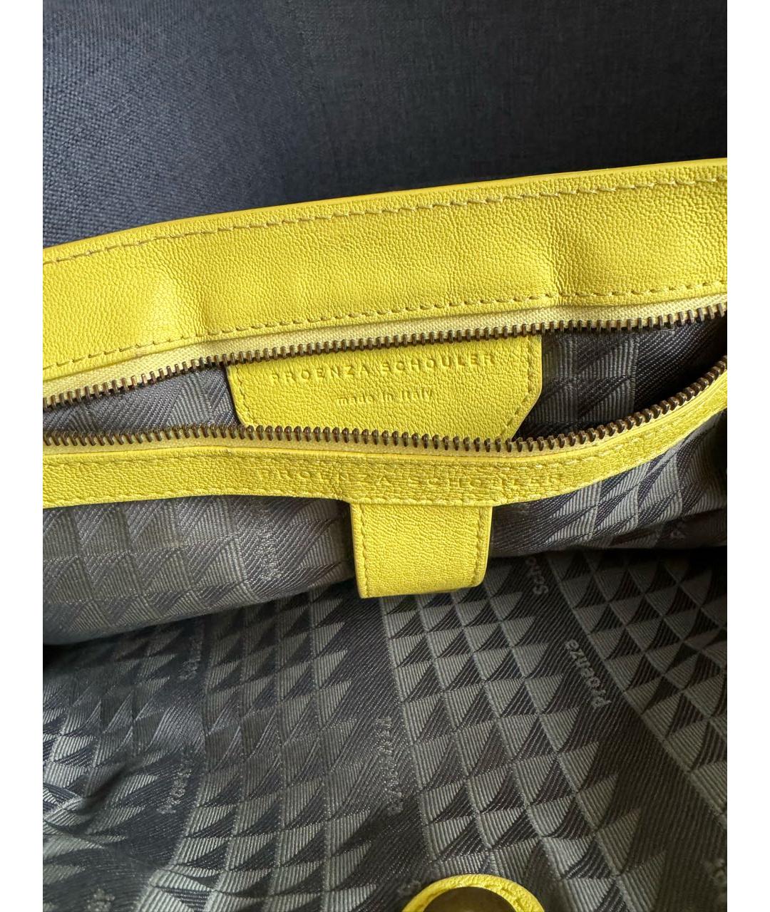 PROENZA SCHOULER Желтая кожаная сумка через плечо, фото 4