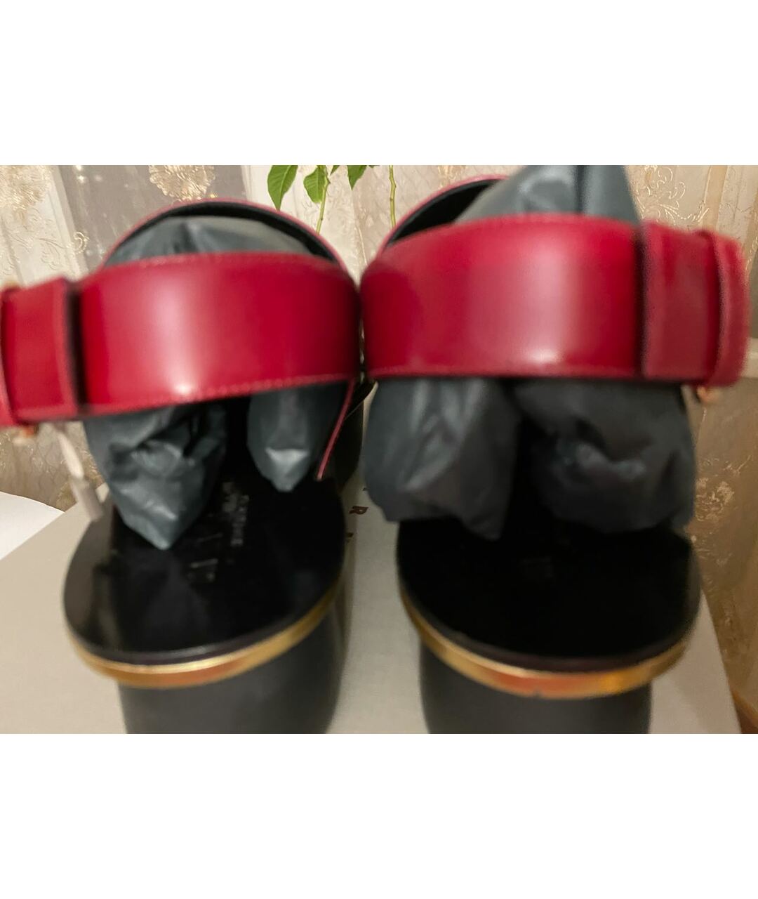 MARNI Красные кожаные сандалии, фото 7