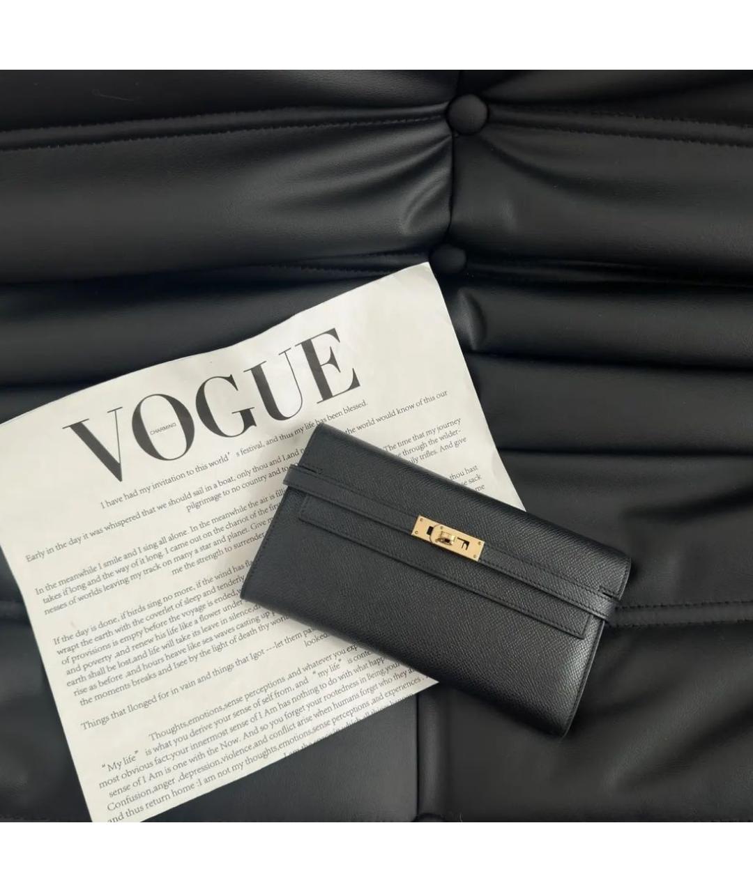 HERMES Черная кожаная сумка с короткими ручками, фото 2