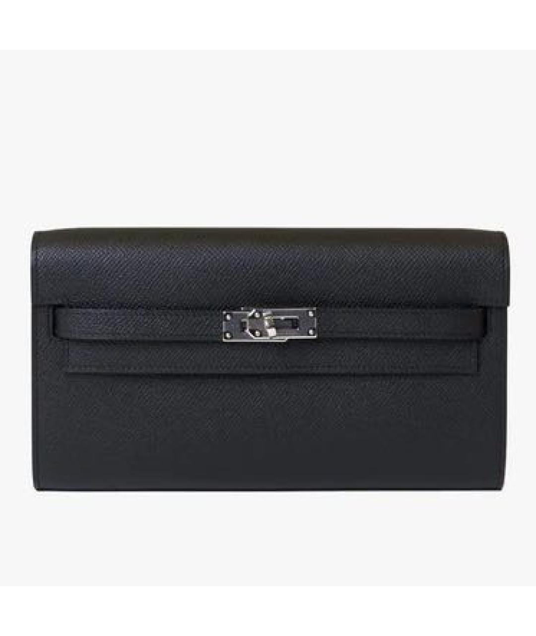 HERMES Черная кожаная сумка с короткими ручками, фото 9