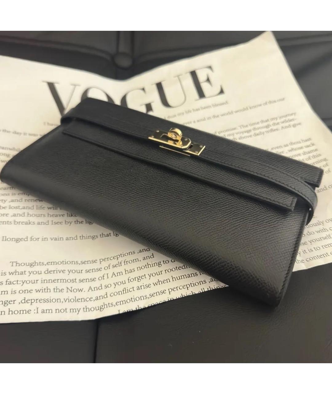 HERMES Черная кожаная сумка с короткими ручками, фото 7