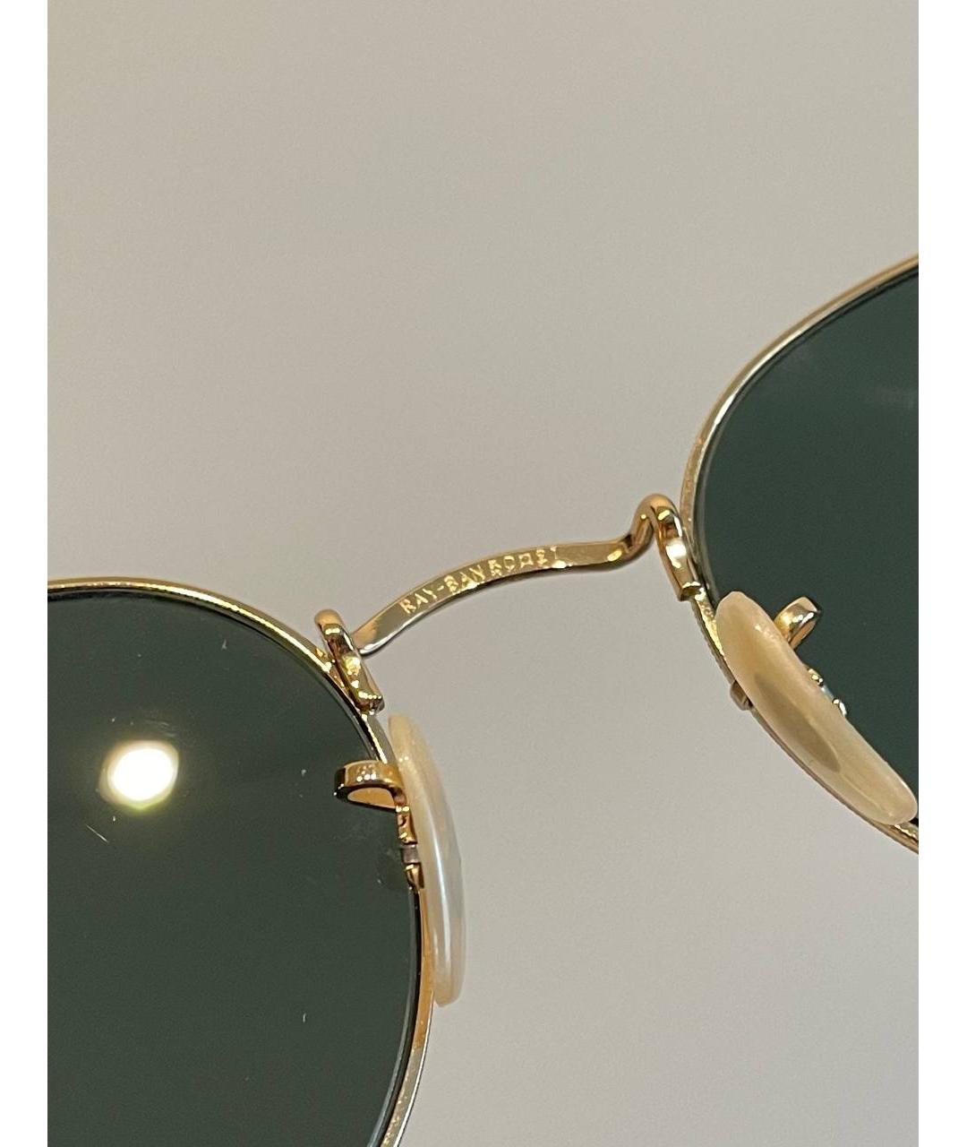 RAY BAN Зеленые металлические солнцезащитные очки, фото 5