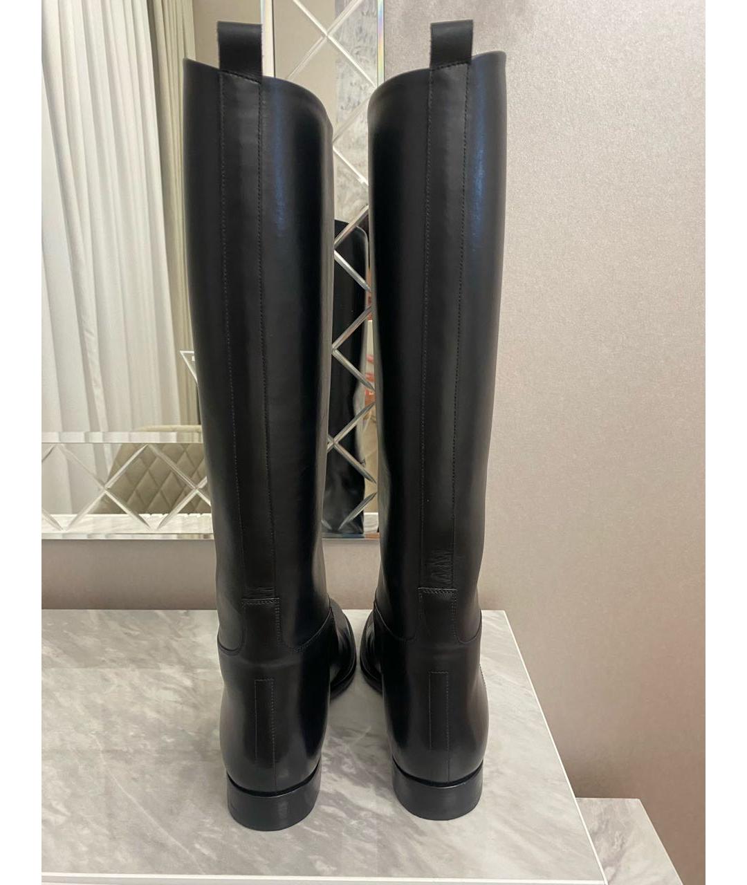HERMES PRE-OWNED Черные кожаные сапоги, фото 2