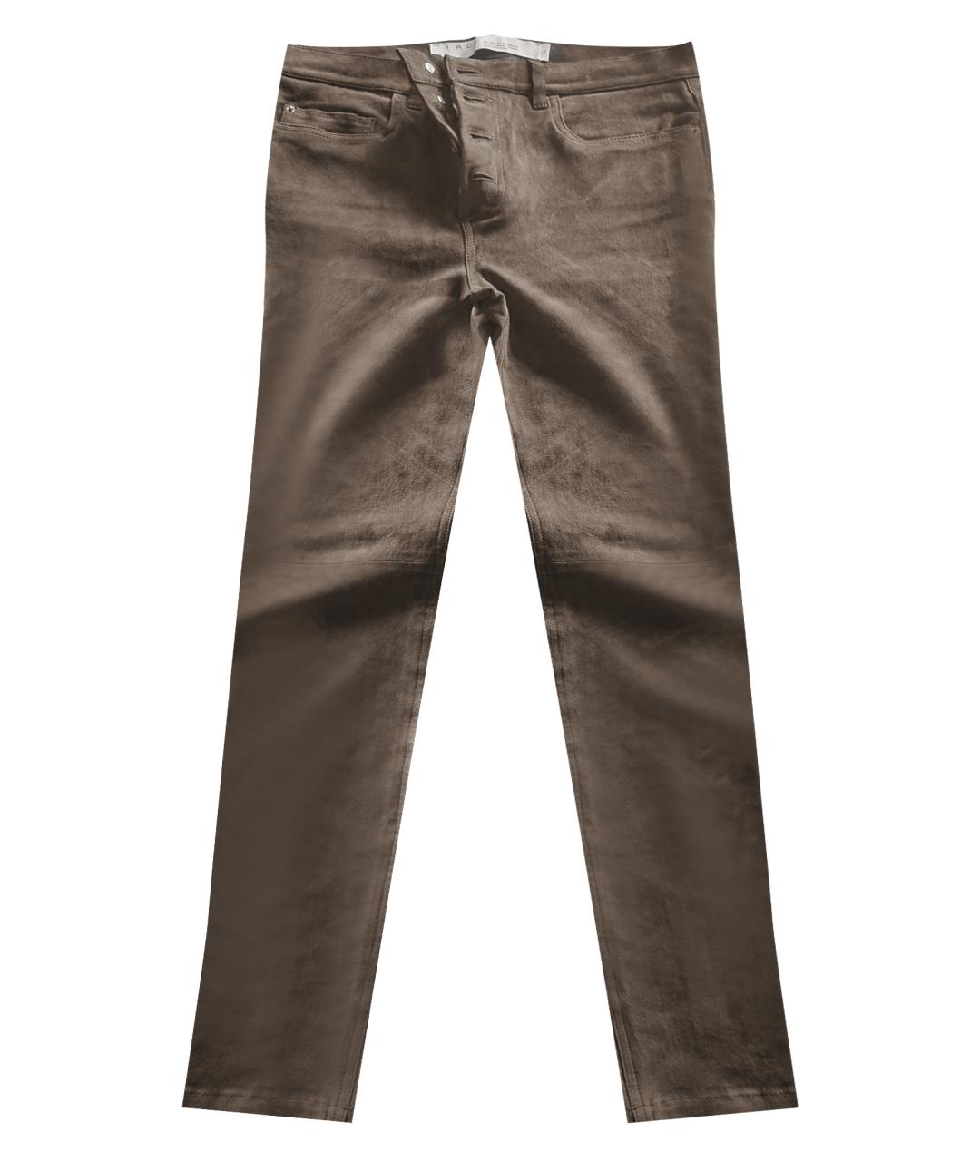 IRO Коричневые брюки узкие, фото 1