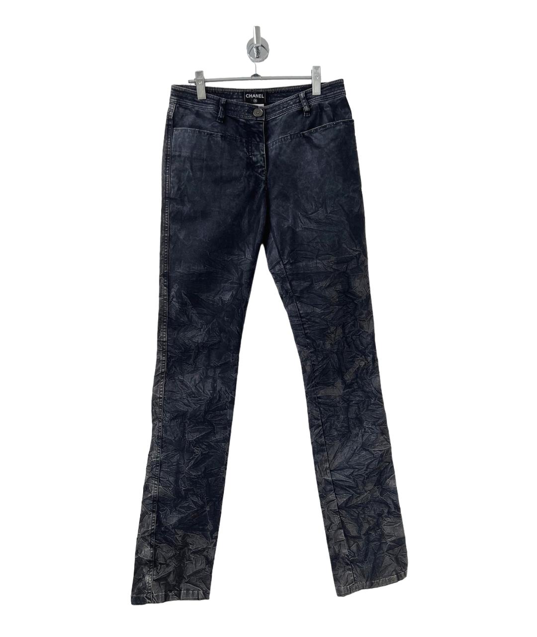 CHANEL PRE-OWNED Серые хлопко-эластановые джинсы слим, фото 8