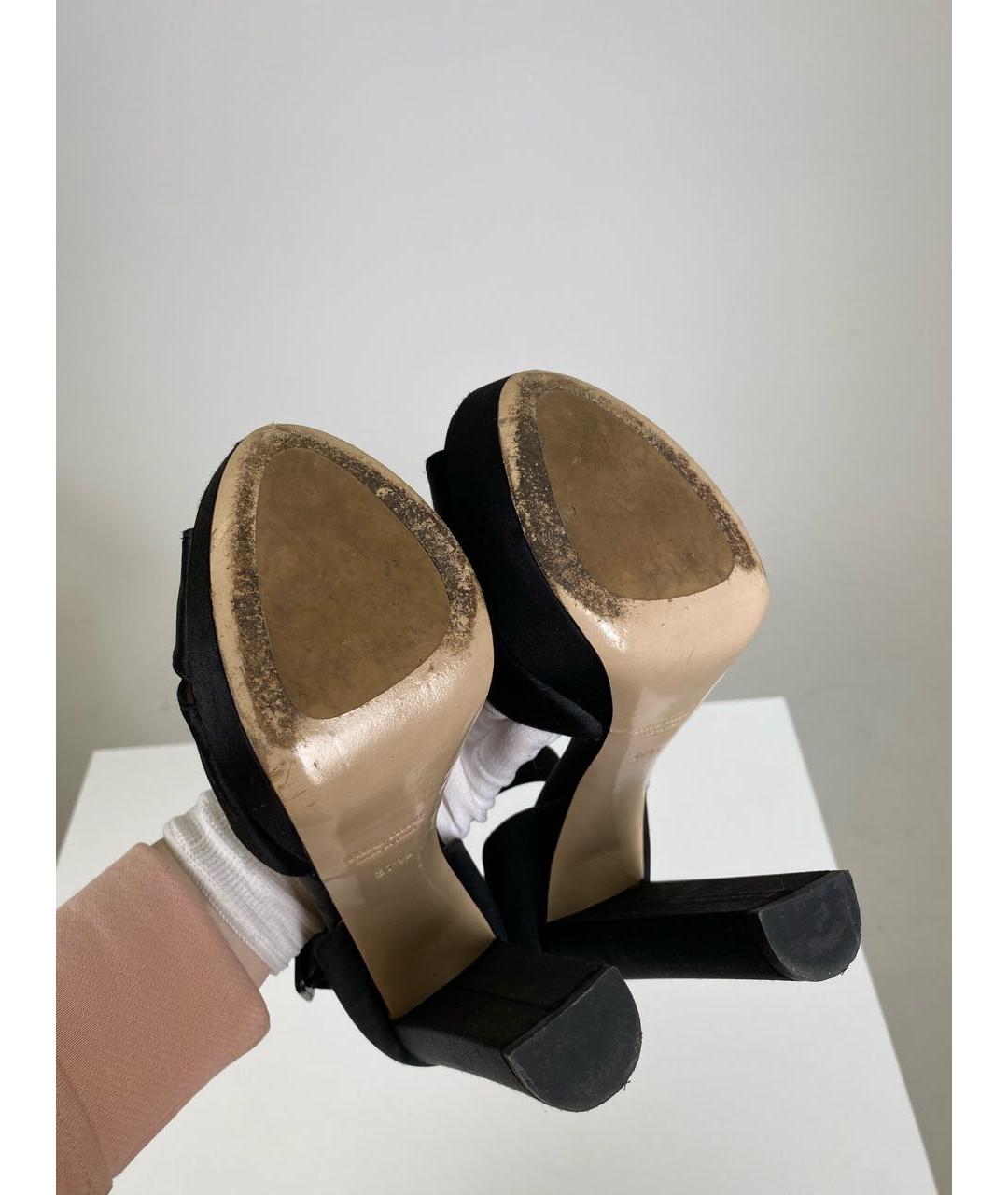 MIU MIU Черные босоножки, фото 5