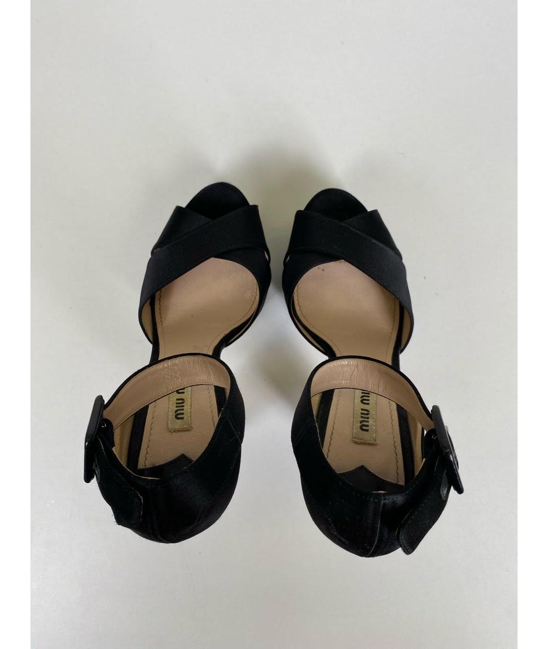 MIU MIU Черные босоножки, фото 3