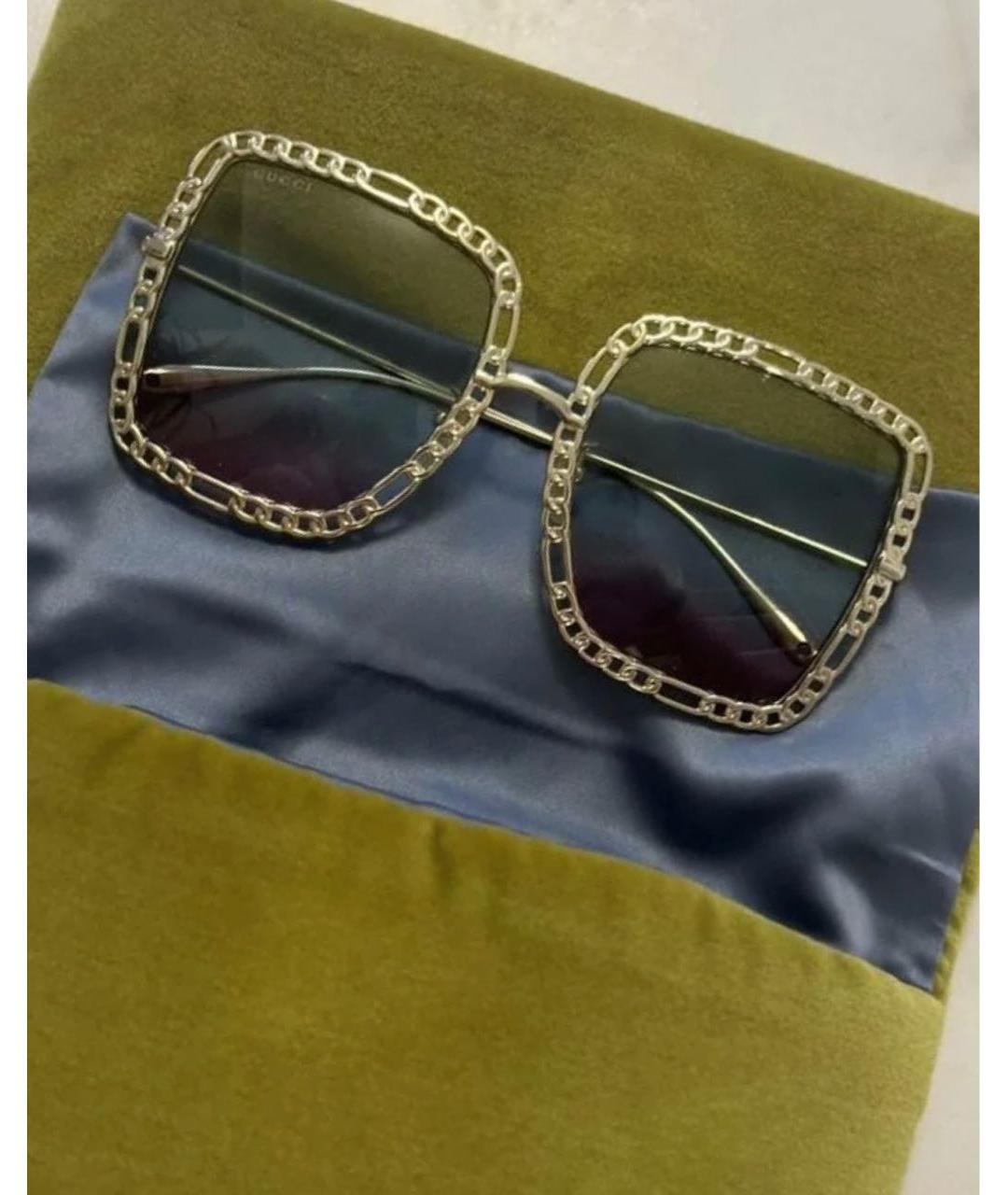 GUCCI Золотые солнцезащитные очки, фото 2