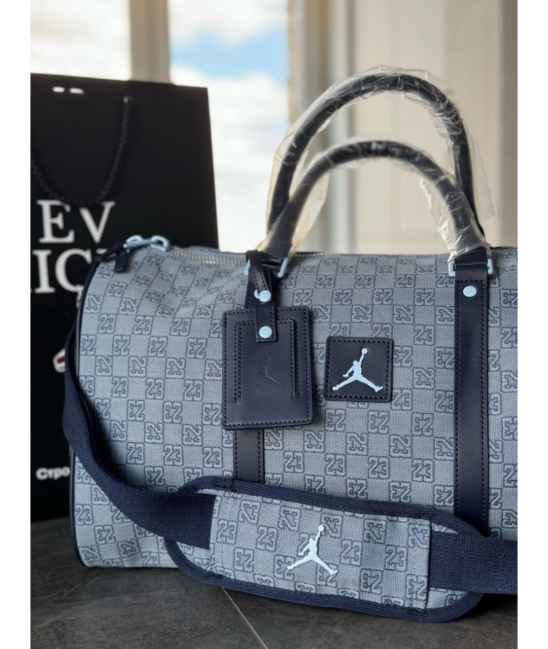 JORDAN Темно-синяя тканевая дорожная/спортивная сумка, фото 3
