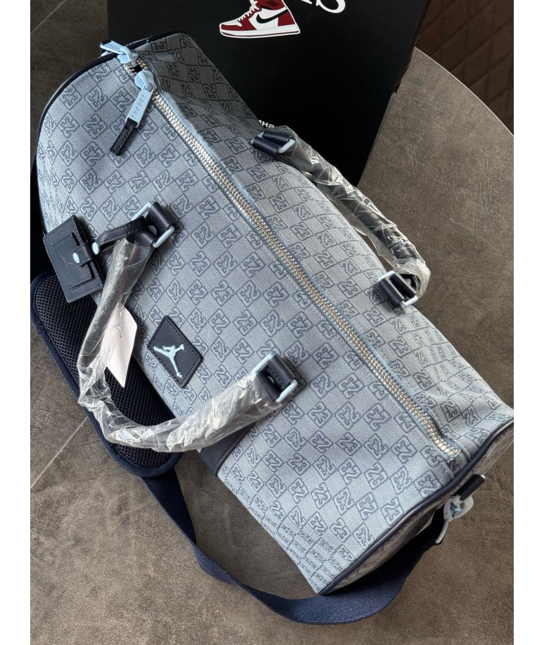 JORDAN Темно-синяя тканевая дорожная/спортивная сумка, фото 7