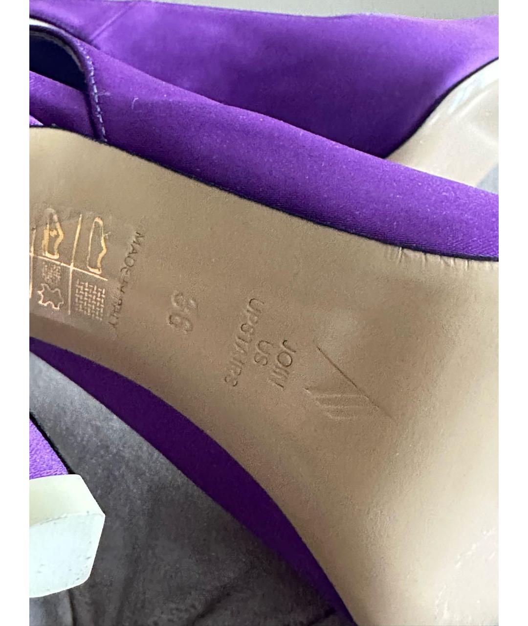 THE ATTICO Фиолетовые текстильные босоножки, фото 6