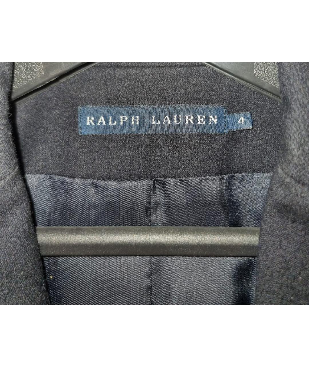 RALPH LAUREN Темно-синий шерстяной жакет/пиджак, фото 3