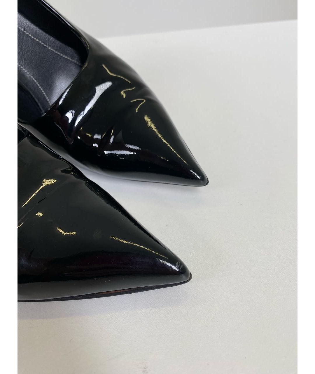 BALENCIAGA Черные туфли из лакированной кожи, фото 4
