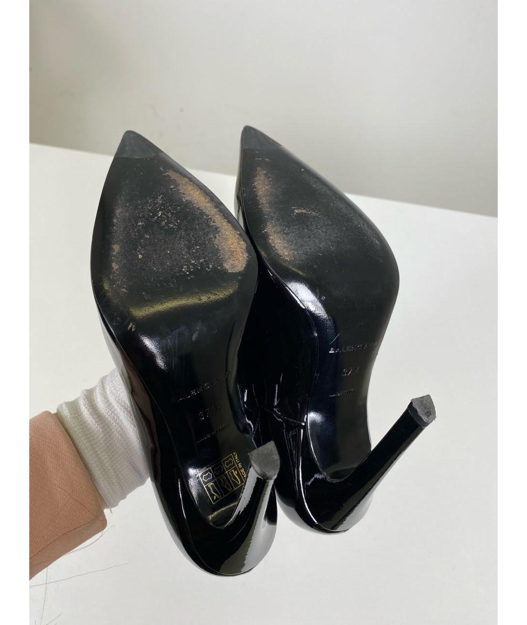 BALENCIAGA Черные туфли из лакированной кожи, фото 5