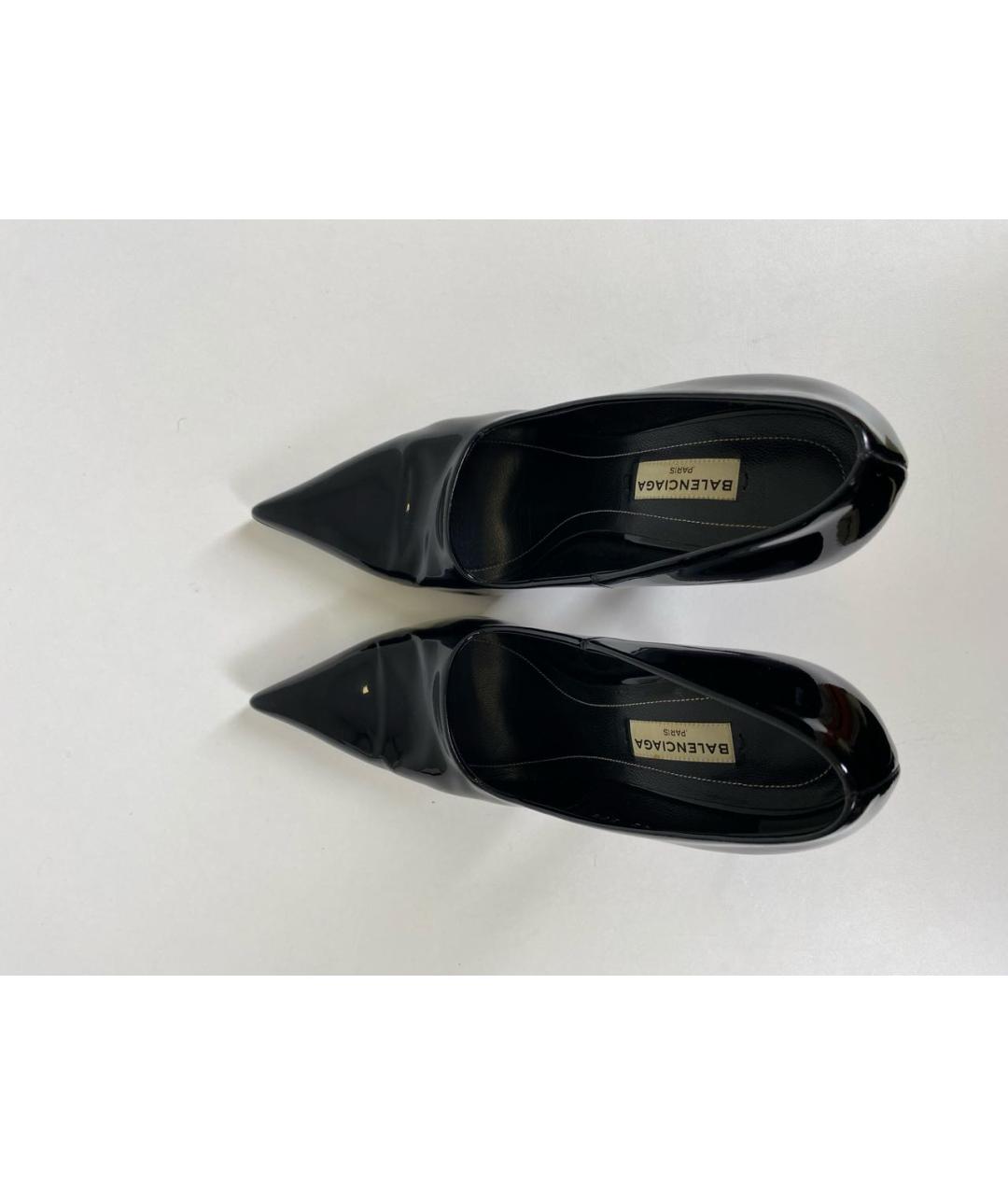 BALENCIAGA Черные туфли из лакированной кожи, фото 2