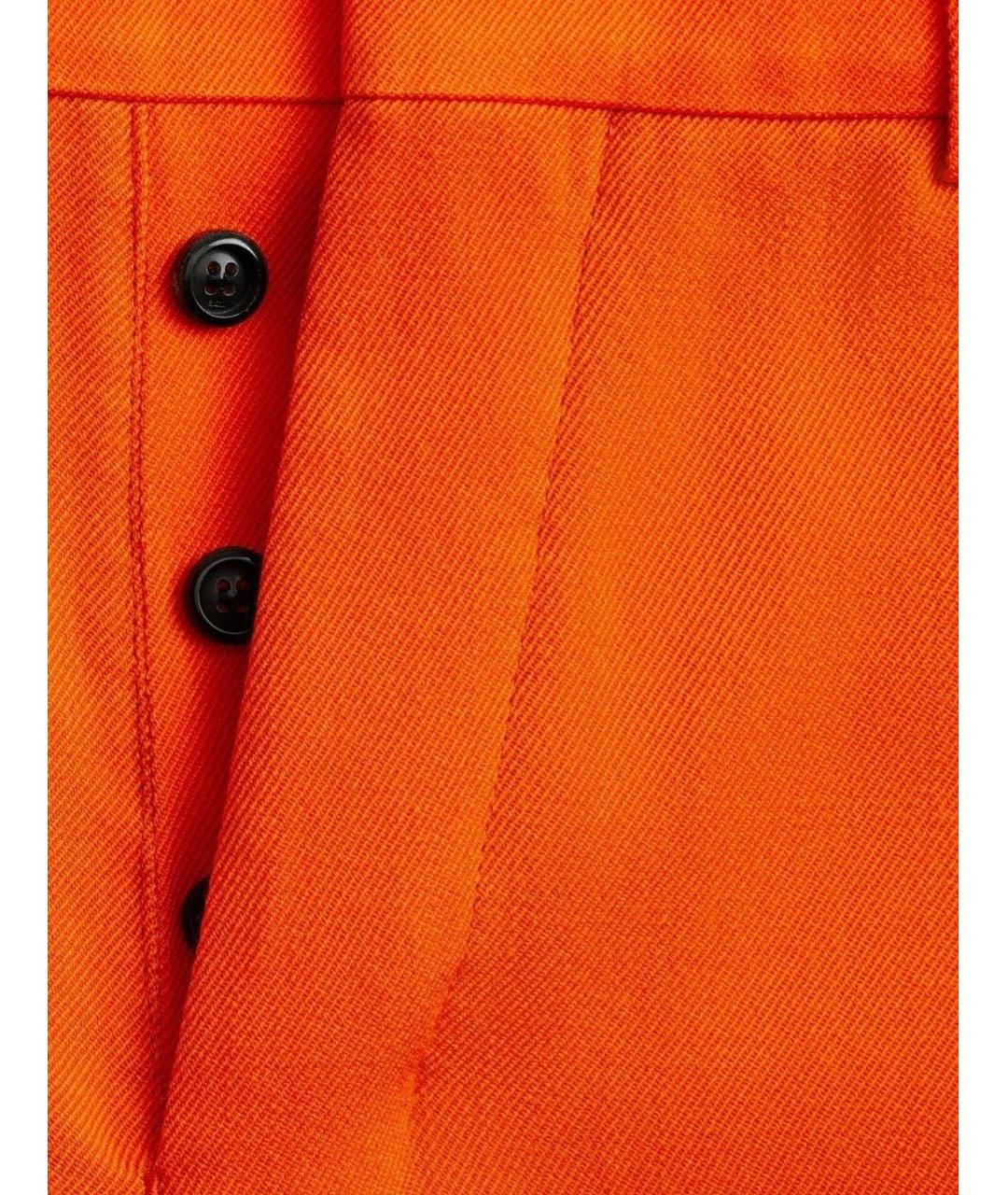 Ami Paris Оранжевое шерстяные повседневные брюки, фото 4