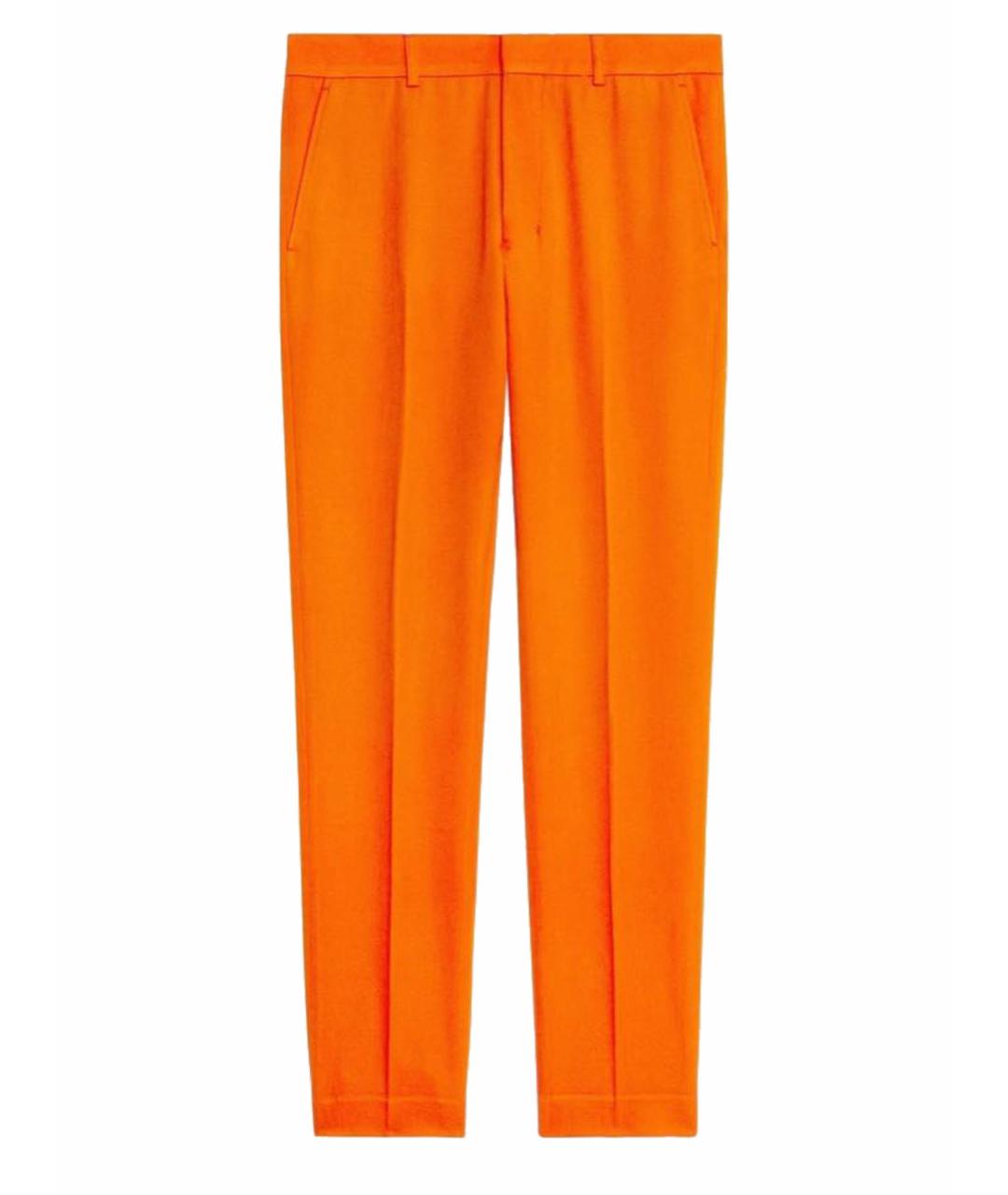 Ami Paris Оранжевое шерстяные повседневные брюки, фото 1