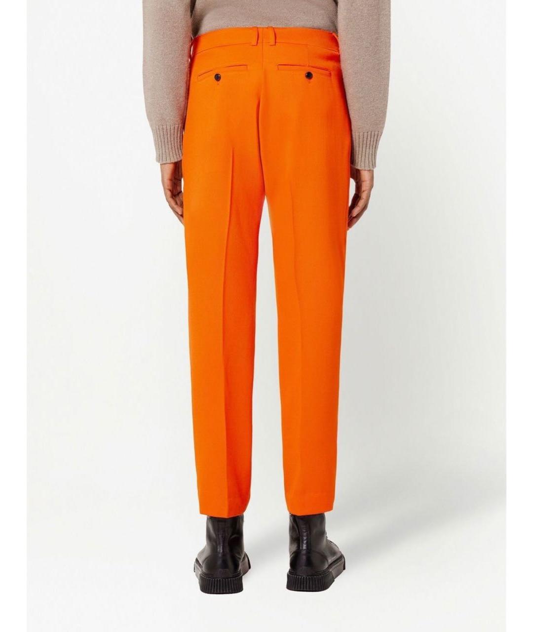 Ami Paris Оранжевое шерстяные повседневные брюки, фото 2