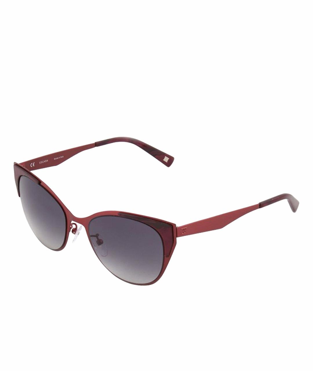 ESCADA Бордовые металлические солнцезащитные очки, фото 1