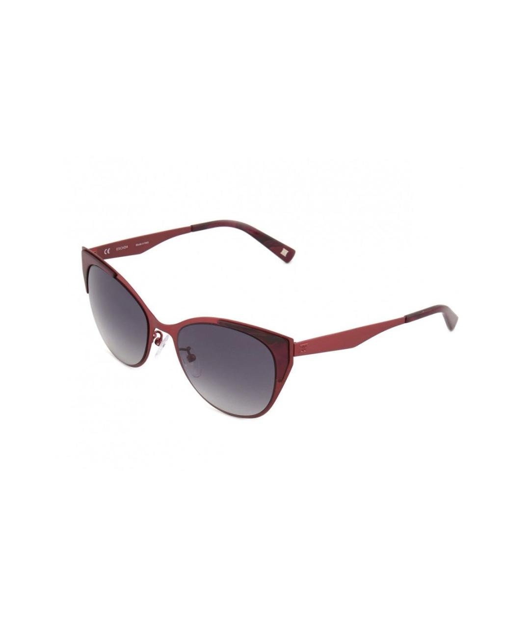 ESCADA Бордовые металлические солнцезащитные очки, фото 9