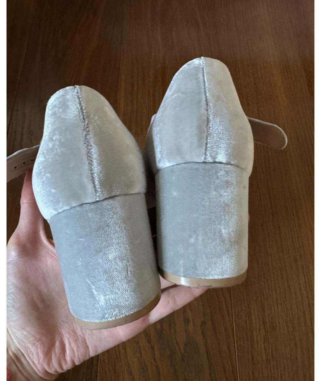GIANVITO ROSSI Серебряные кожаные туфли, фото 3