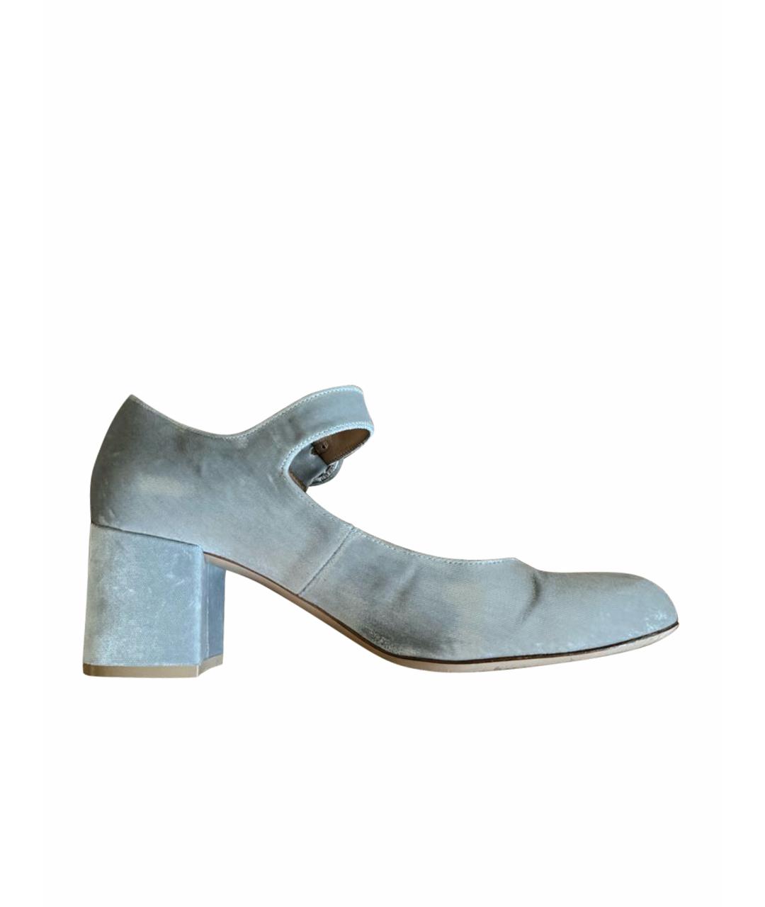 GIANVITO ROSSI Серебряные кожаные туфли, фото 1