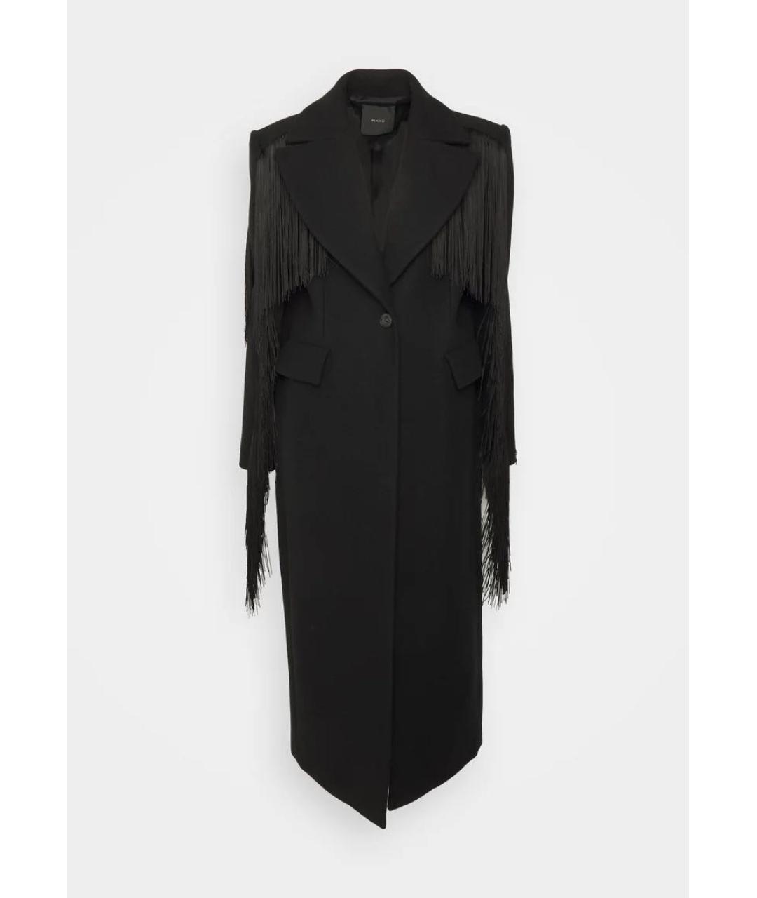 PINKO Черное шерстяное пальто, фото 6