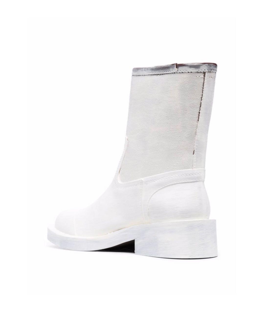 MAISON MARGIELA Белые кожаные ботинки, фото 4