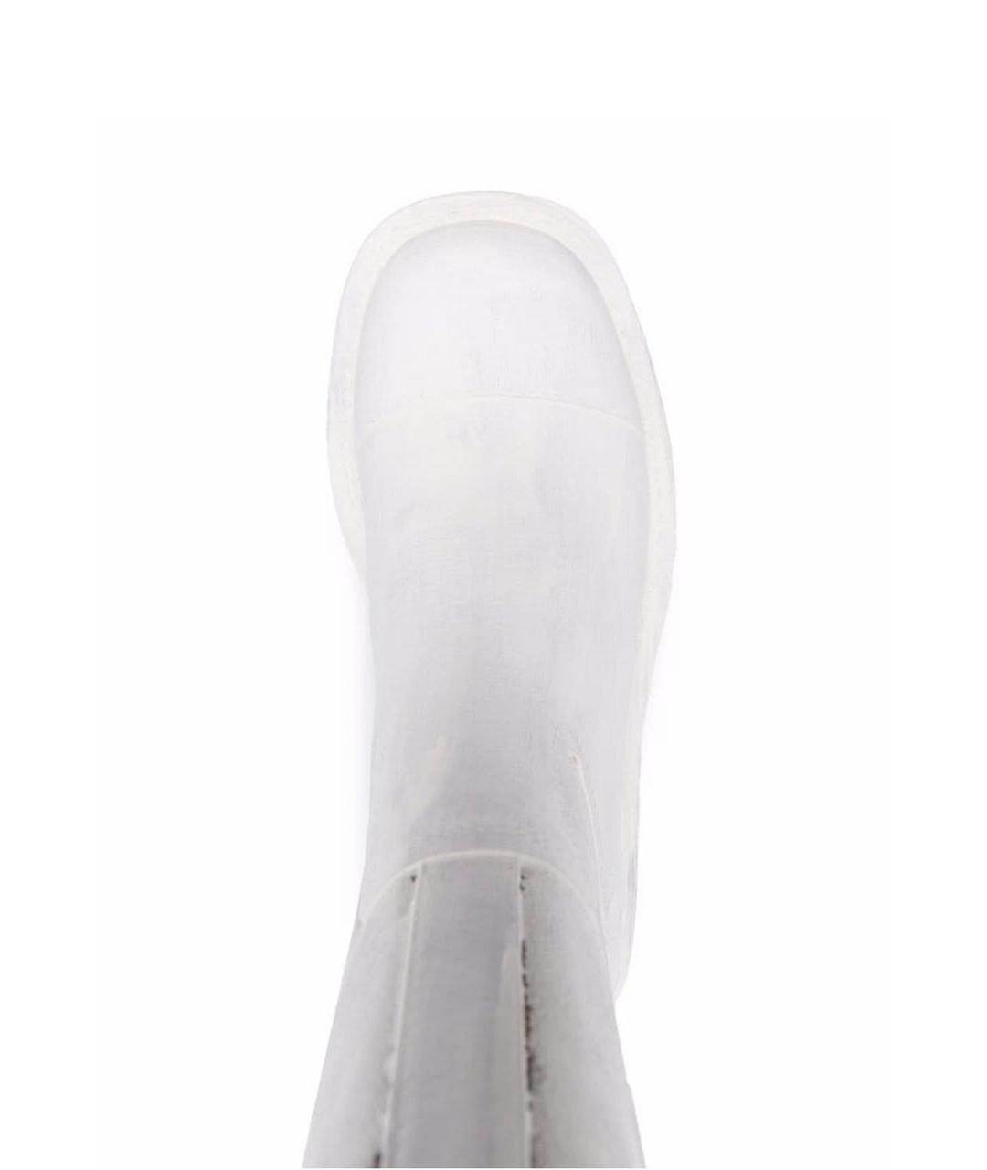 MAISON MARGIELA Белые кожаные ботинки, фото 3