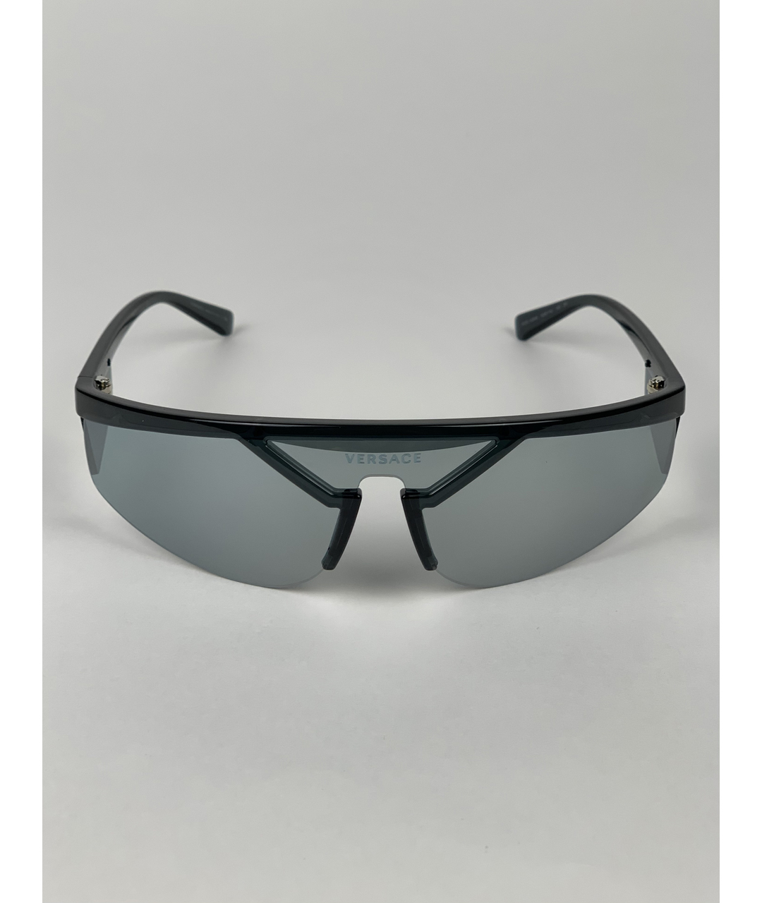 VERSACE Серые пластиковые солнцезащитные очки, фото 9