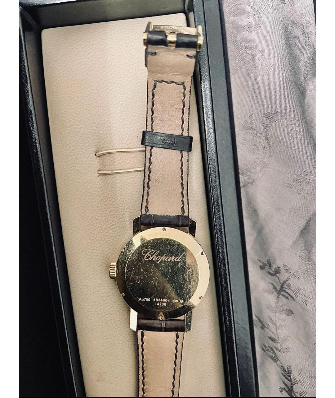 CHOPARD Белые часы из желтого золота, фото 3