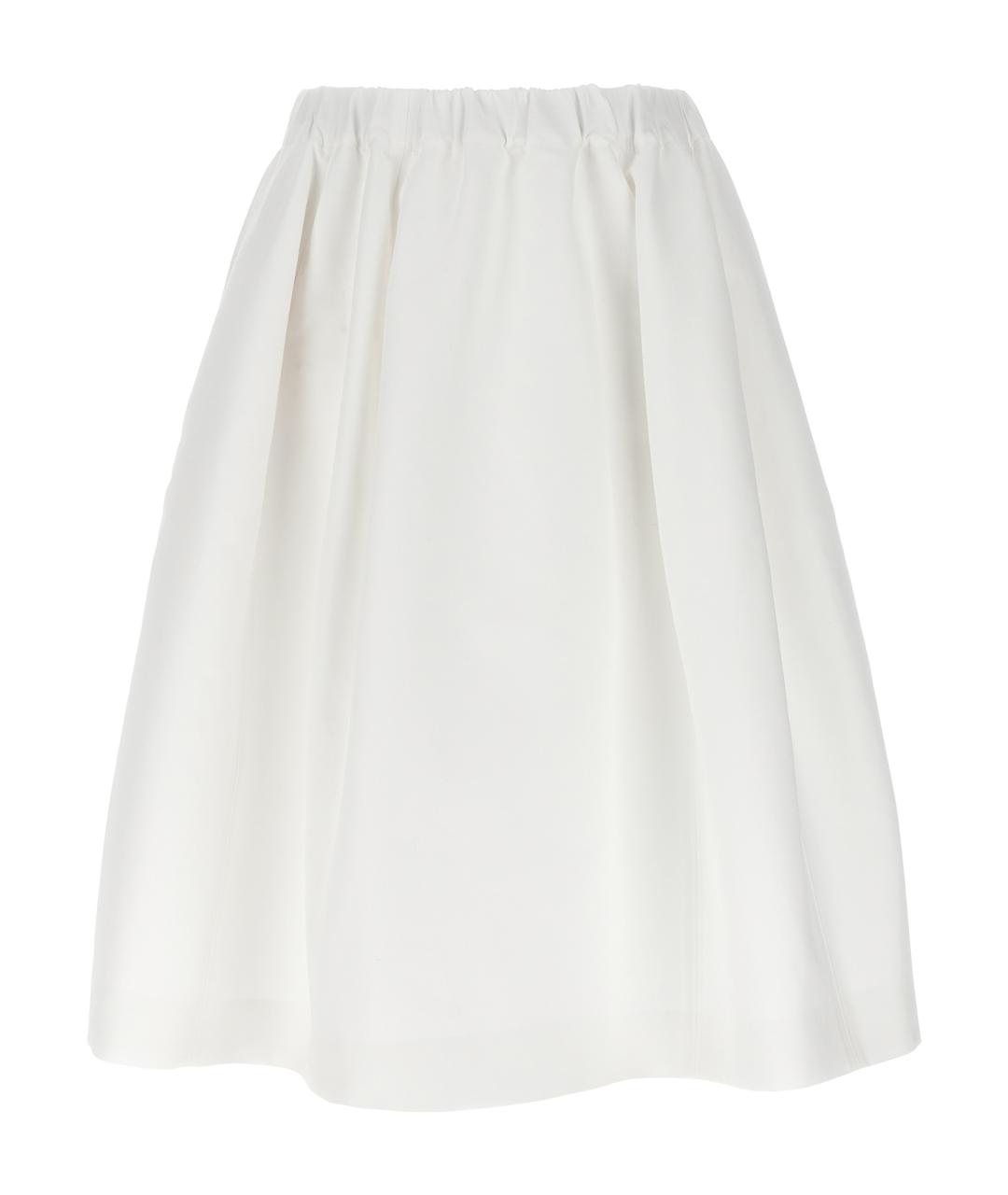 MARNI Белая хлопковая юбка миди, фото 1