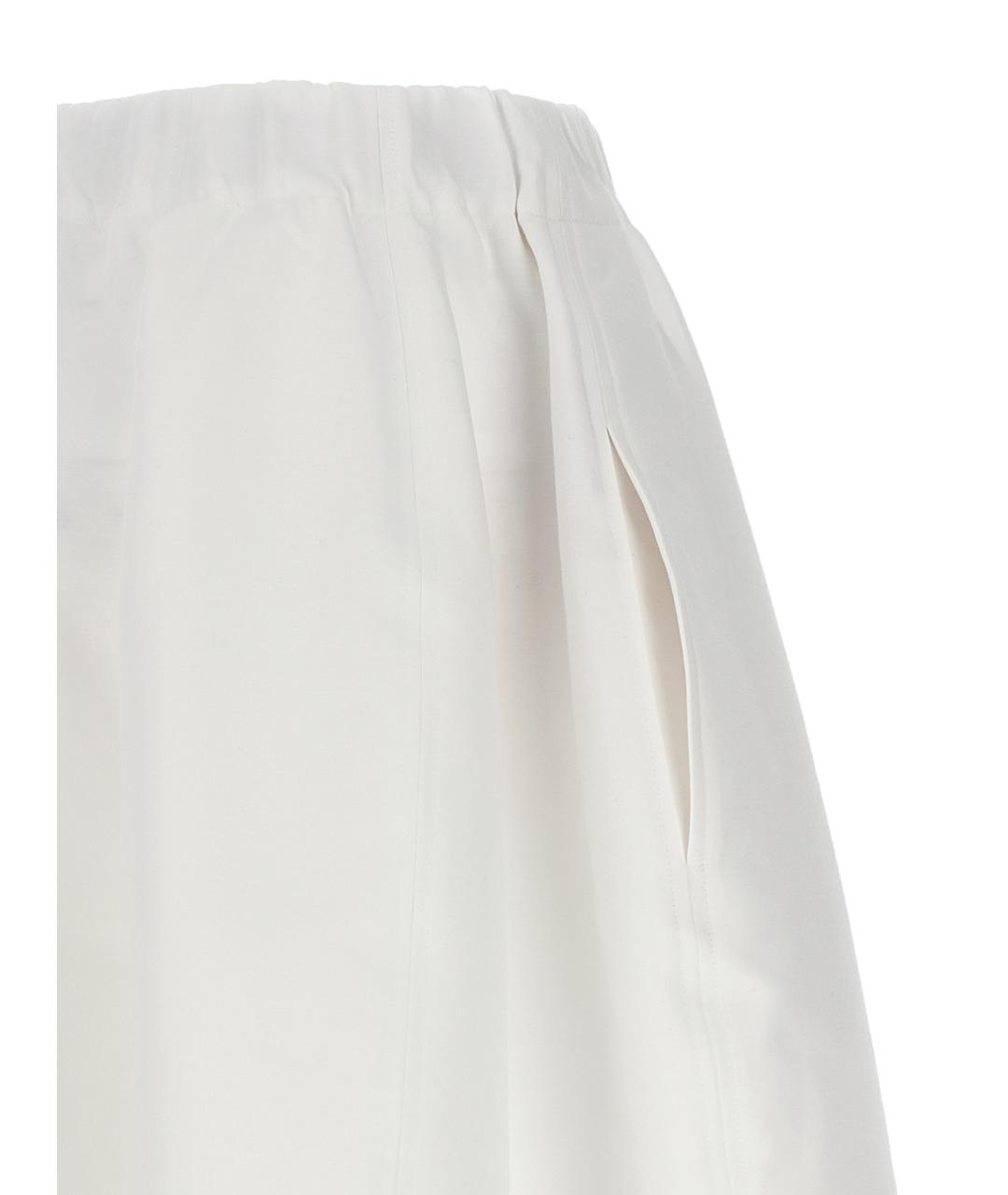 MARNI Белая хлопковая юбка миди, фото 4