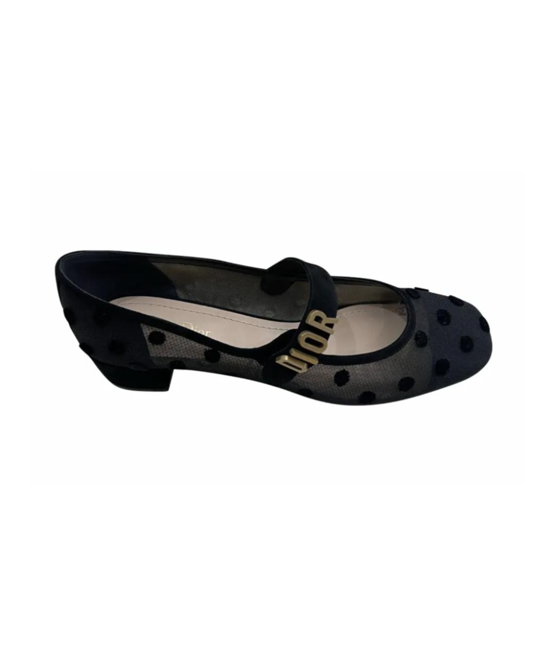 CHRISTIAN DIOR PRE-OWNED Черные текстильные туфли, фото 1