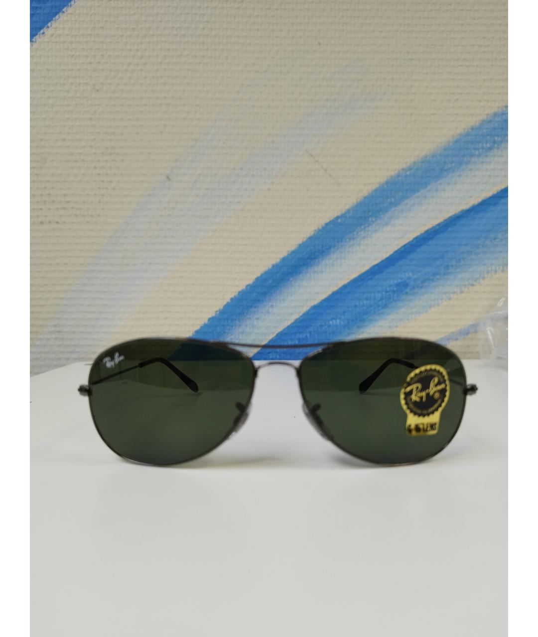 RAY BAN Черные металлические солнцезащитные очки, фото 10